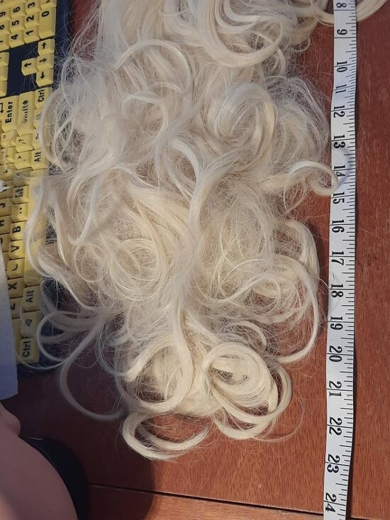 NEW ! Women 24 Inch Long Hair Curly Wig Light Blonde main image 4